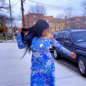 Blue Whisper Floral Maxi