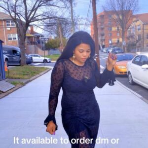 Midnight Luxe Sheer Elegance Gown